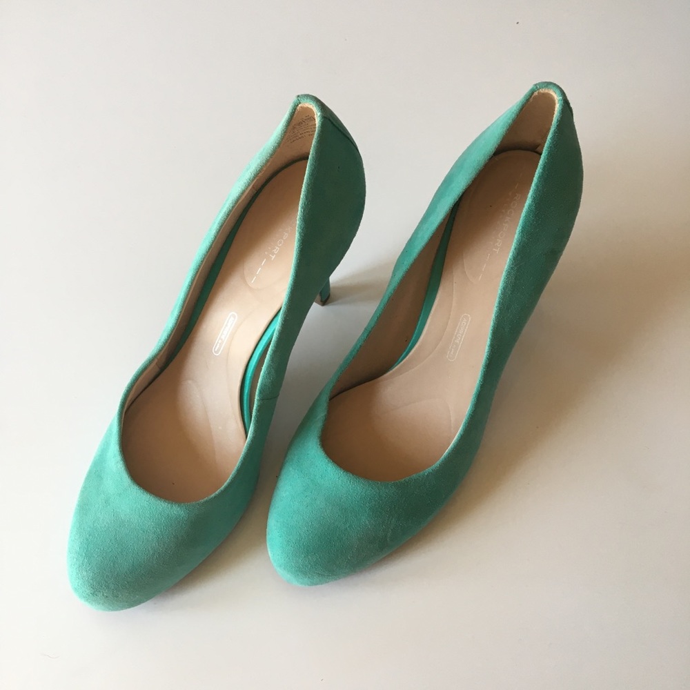 Teal Rockport heels, never worn!